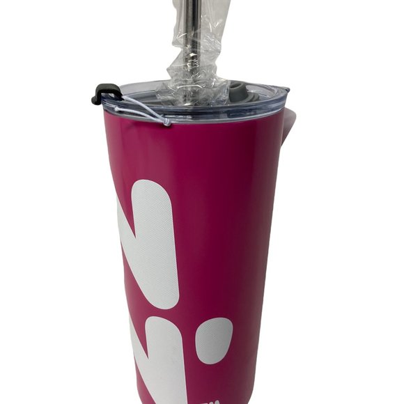 Dunkin Pink Stainless Sipper Tumbler with Straw - Picture 4 of 8